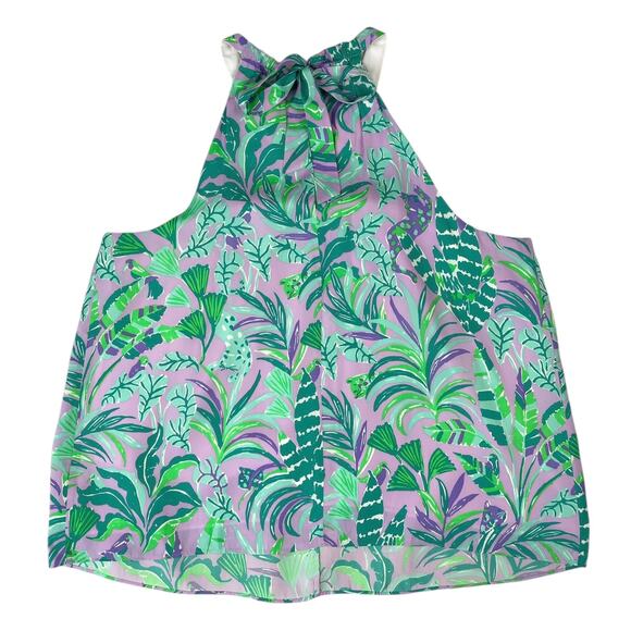 Lilly Pulitzer Rori Halter Top Purple Iris XL Beach Vacation Cruise Resort - Picture 9 of 14